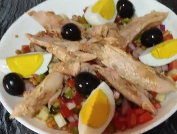 Plato de Ensalada de Lentejas