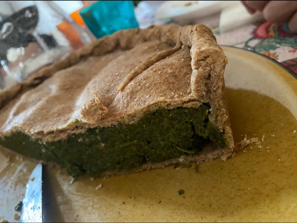 tarta integral en un plato